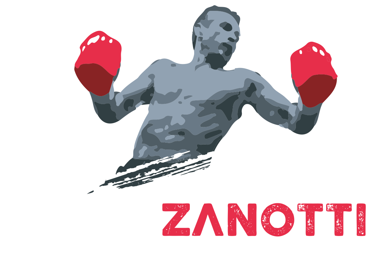 mario zanotti fight coach logo white